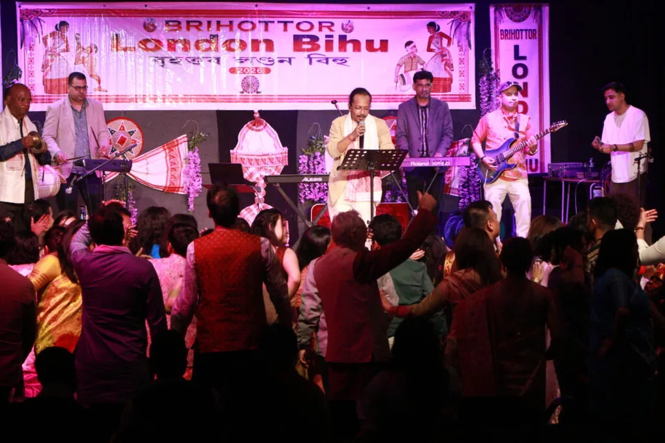 Assamese music, dance and community celebration at Brihottor London Bihu 2026 in Feltham photograph 1